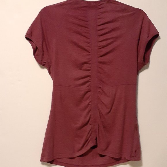 ATHLETA MAROOM SHORT SLEEVE PULLOVER SIZE L - Picture 2 of 5